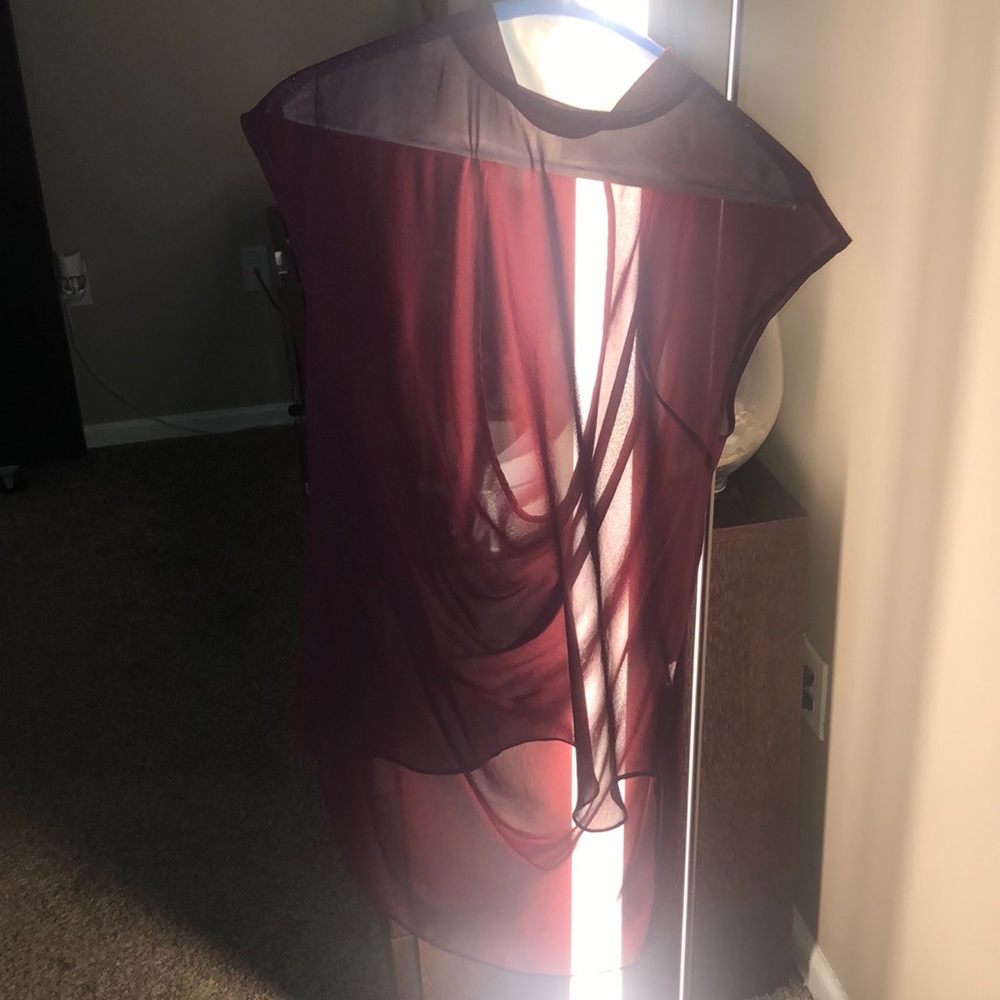 Burgundy Top shop blouse